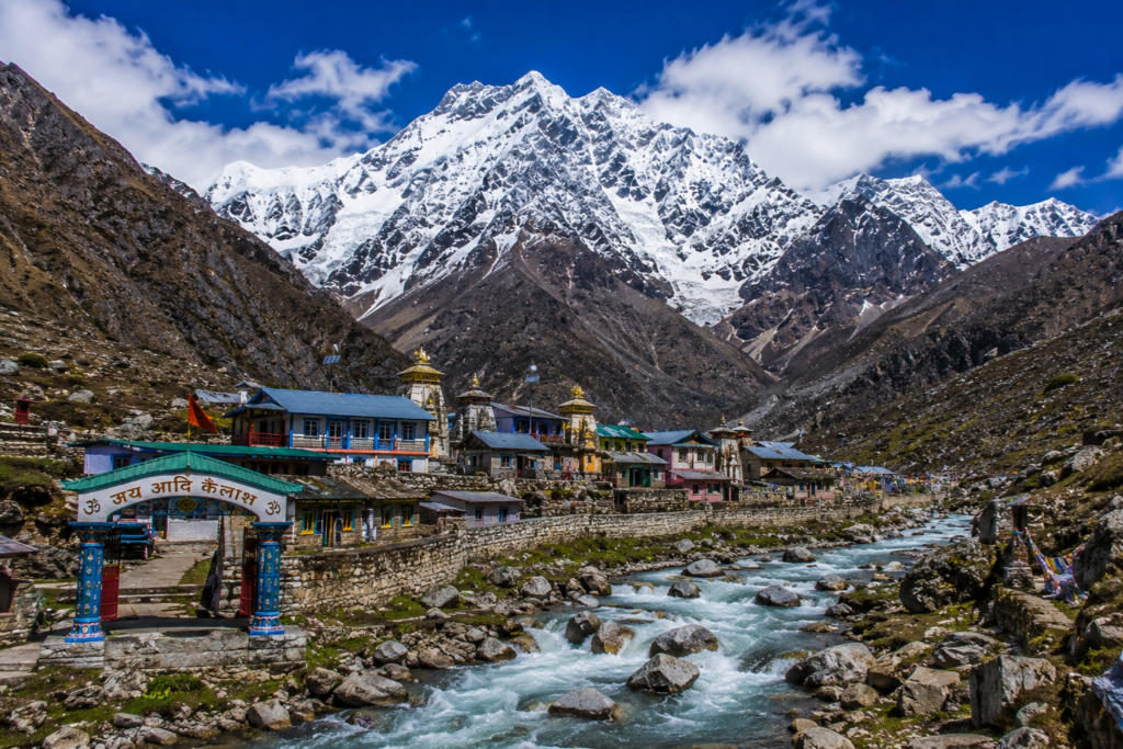 Adi Kailash Village Amid Himalayan Mountains