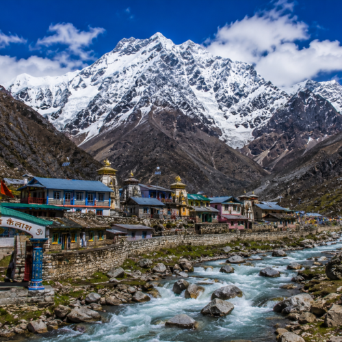 Adi Kailash Village Amid Himalayan Mountains