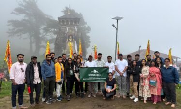 Spiritual Hikes group at Madhyamaheshwar Temple