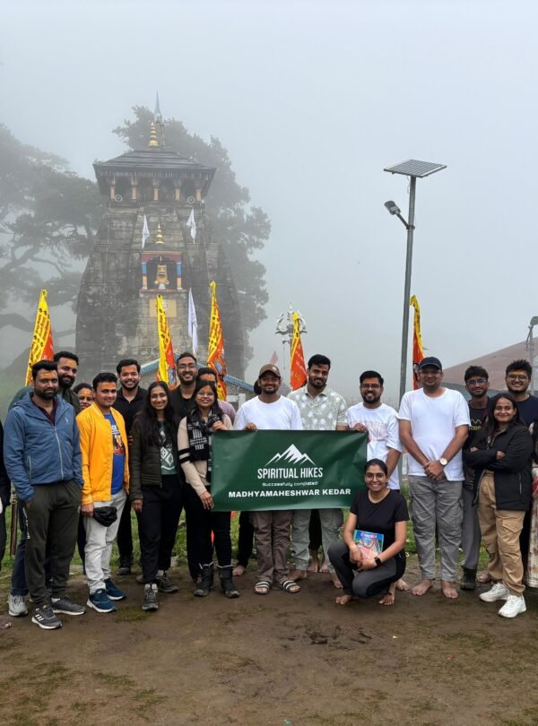 Spiritual Hikes group at Madhyamaheshwar Temple