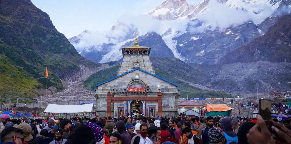 Kedarnath Temple pilgrimage in Himalayan mountains