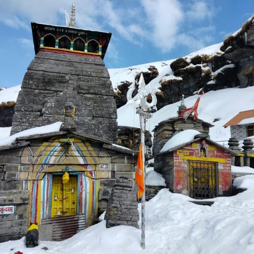 Snowy Tungnath Temple Chopta Chandrashila