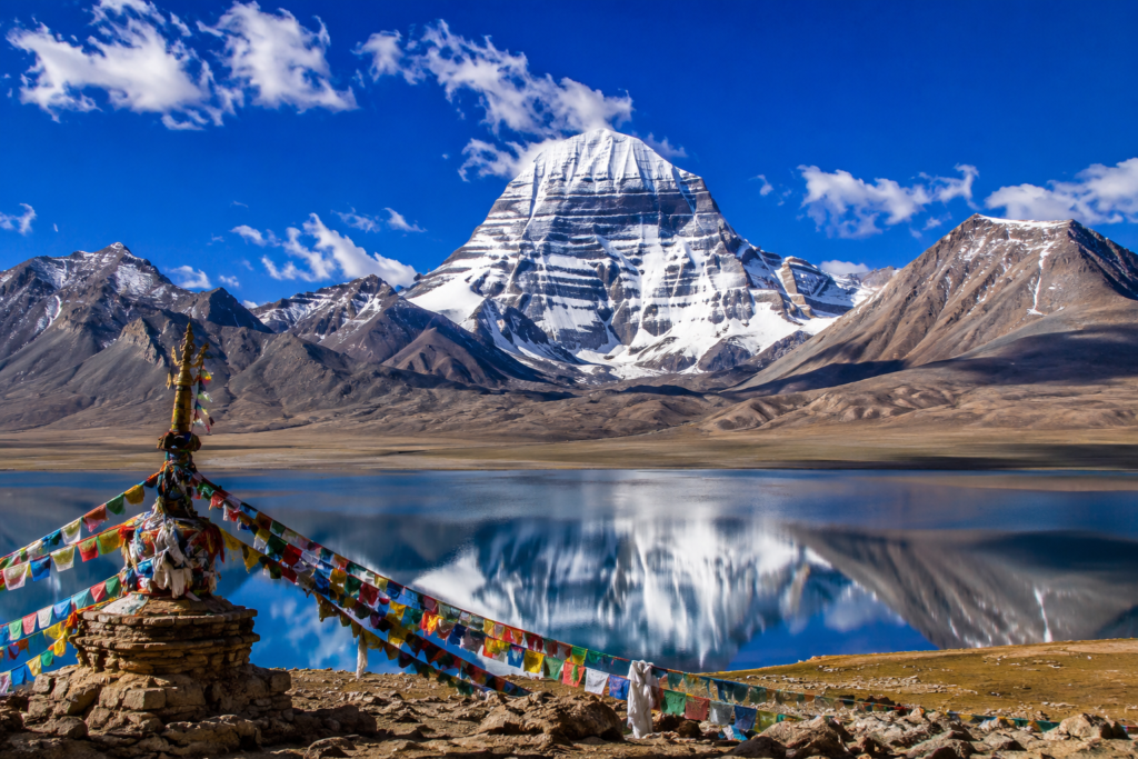 Mount Kailash Reflection At Mansarovar