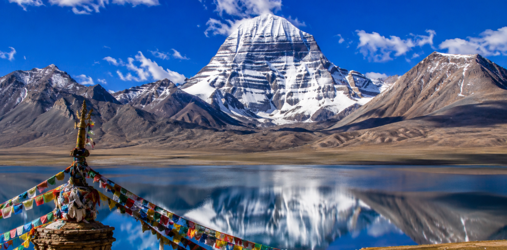 Mount Kailash Reflection At Mansarovar