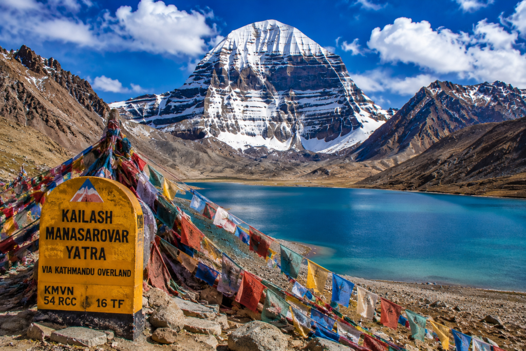 Majestic Mount Kailash Under Blue Skies