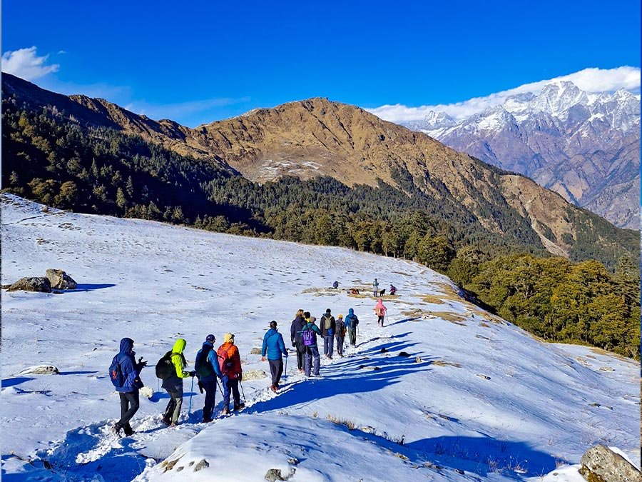 Kuari Pass Winter Trek Snowy Trail