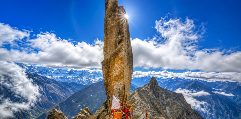 Sacred Kinnaur Kailash Shivling Himalayan Peak