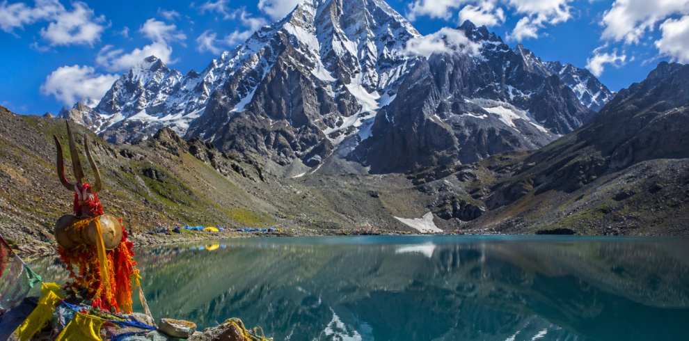 Sacred Manimahesh Kailash Lake Himalayan Peak Reflection
